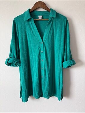Chico’s shirt green 3